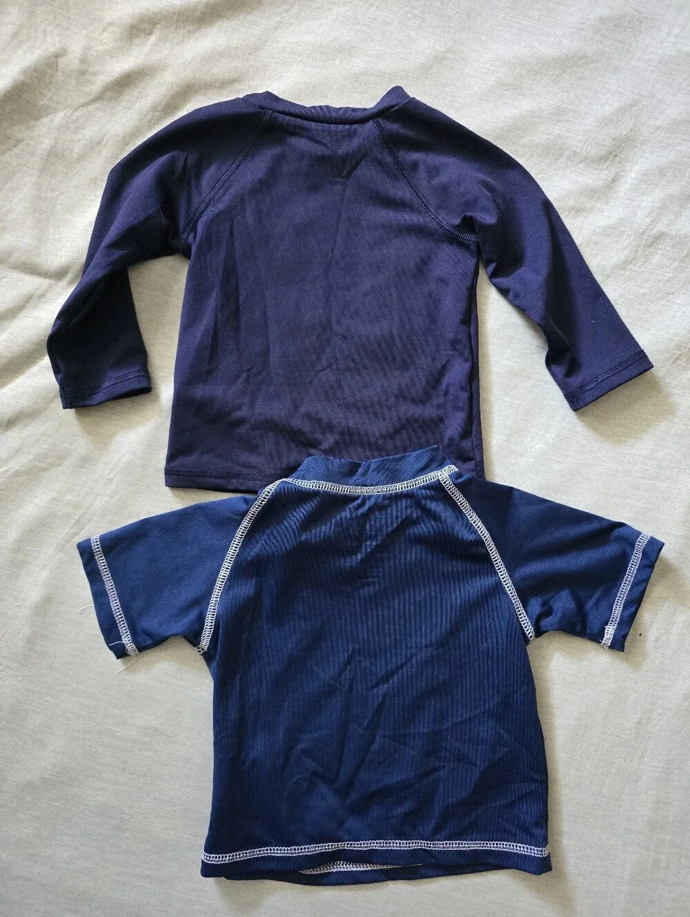 Baby Navy Blue Rash Guard Tops - Short & Long Sleeve - Size 12M